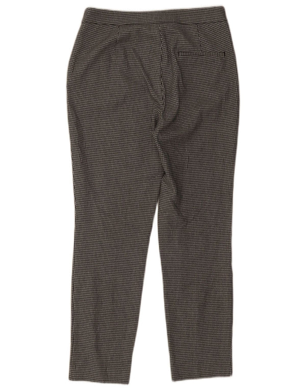 Zara Mujer Pantalones Cortos Delgados Pequeños W26 L26 Pata De Gallo Negro