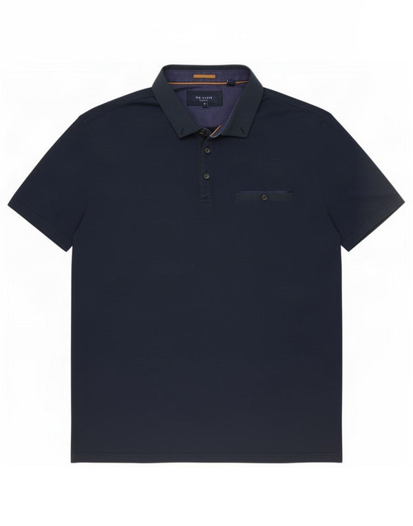 Polo Ted Baker para hombre talla 6 2XL algodón azul marino