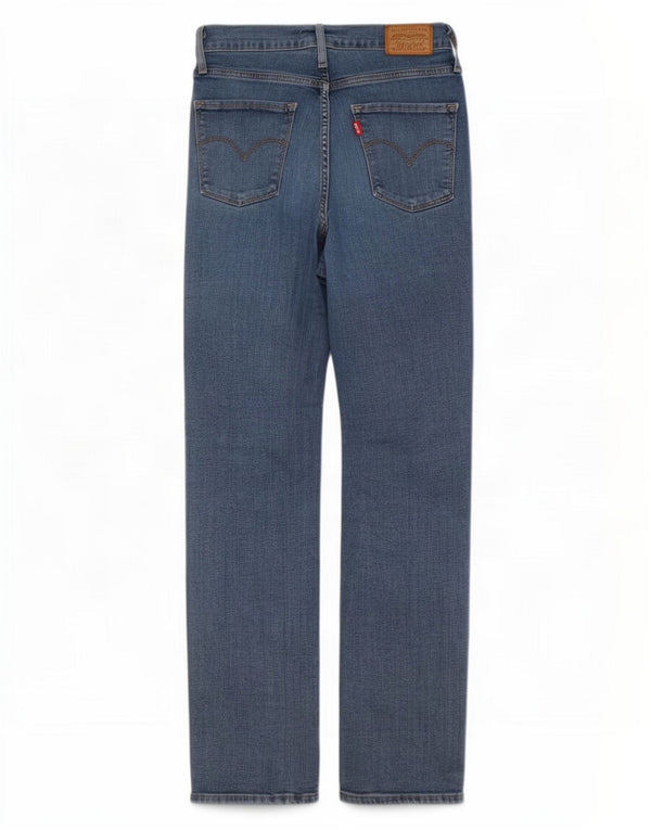 Levi's Vaqueros Rectos De Tiro Alto Desgastados 724 Para Mujer W27 L28 Algodón Azul