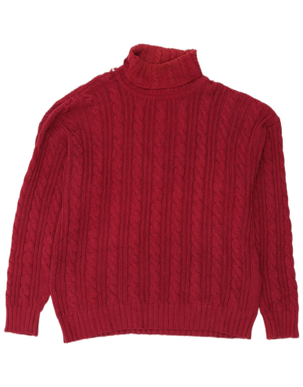 Eddie Bauer - Jersey con cuello vuelto para hombre, talla grande, algodón rojo