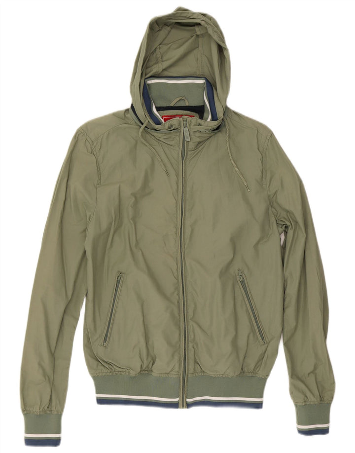 Playlife Chaqueta Bomber con Capucha para Hombre UK 38 Verde Medio