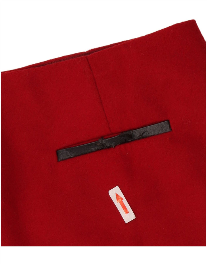 Marks & Spencer Falda recta para mujer UK 8 Small W28 Poliéster rojo