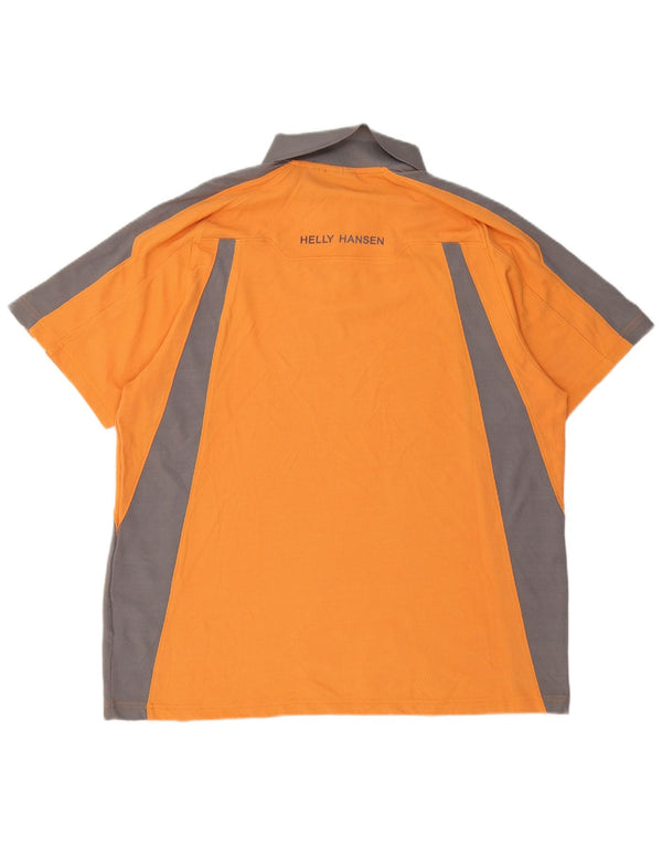 Helly Hansen Polo para hombre 2XL Naranja Colorblock Nylon