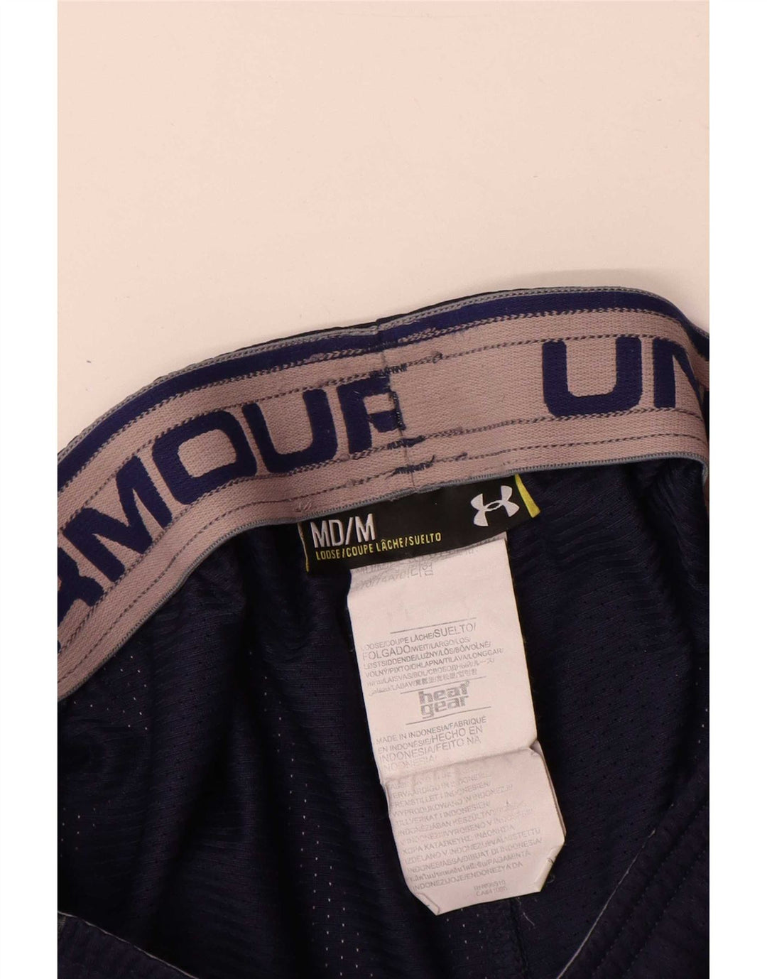 Under Armour Pantalones cortos deportivos Heat Gear para hombre Poliéster azul marino mediano