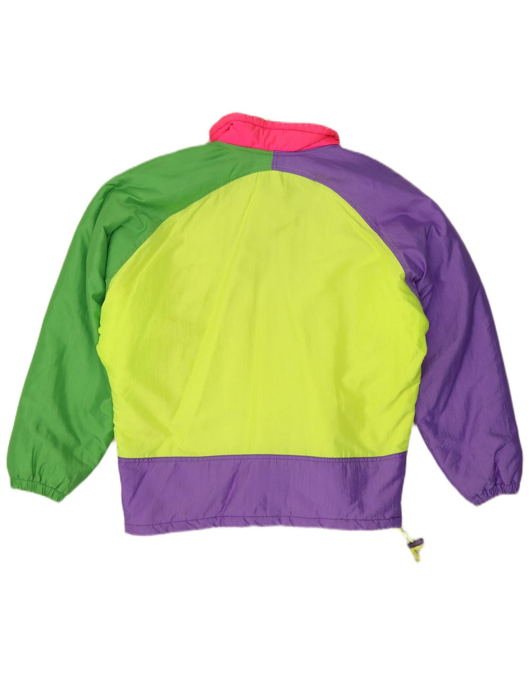 Vintage mujer oversize gráfico chaqueta de esquí Reino Unido 14 medio multicolor