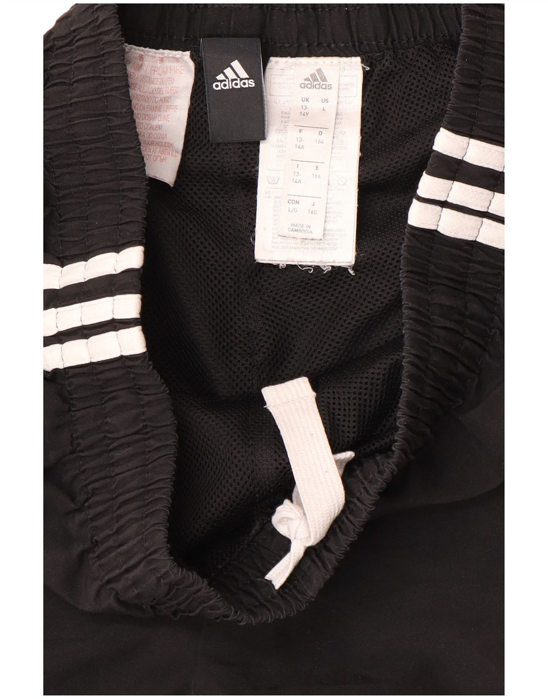 Pantalón corto deportivo ADIDAS Niño 13-14 años Negro Poliéster