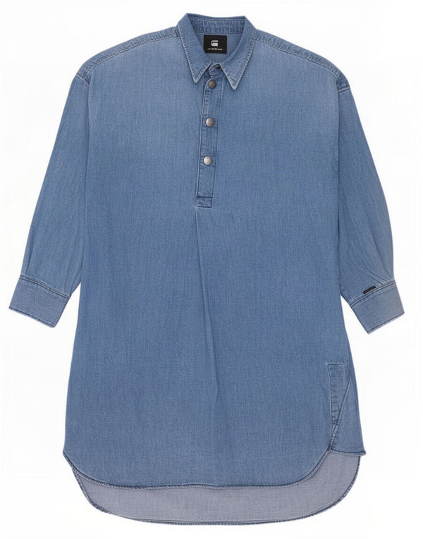 G-Star Vestido vaquero extragrande de manga larga para mujer UK 6 XS Algodón azul