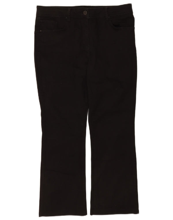 Marks & Spencer Vaqueros Bootcut para Mujer UK 40 Large W34 L26 Algodón Negro