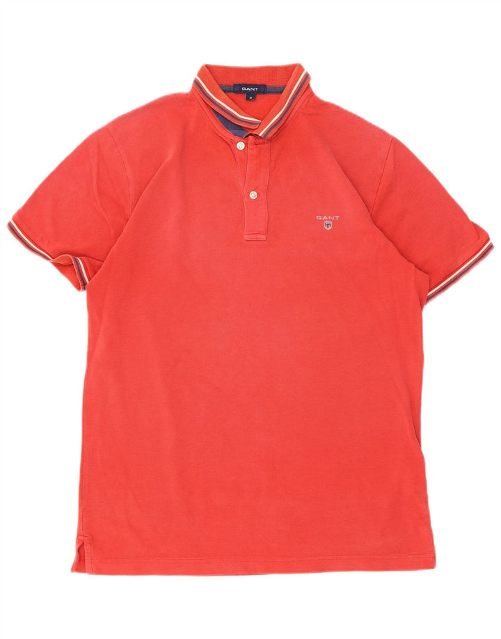Gant Polo Hombre De Algodón A Rayas Rojo Medio