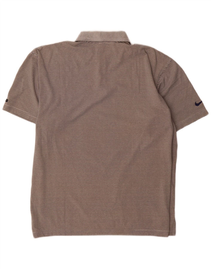 Nike Polo Hombre 2XL Algodón A Rayas Gris