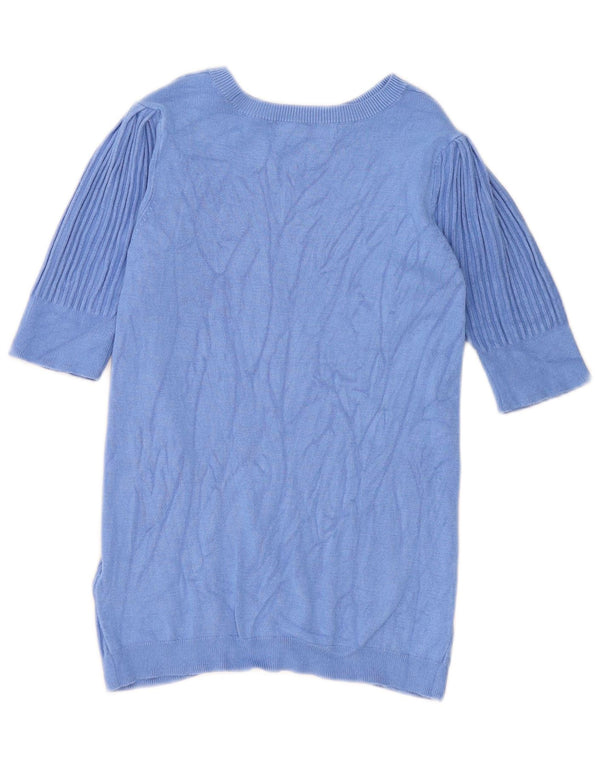 Marks & Spencer Suéter con Cuello Barco para Mujer UK 8 Small Azul