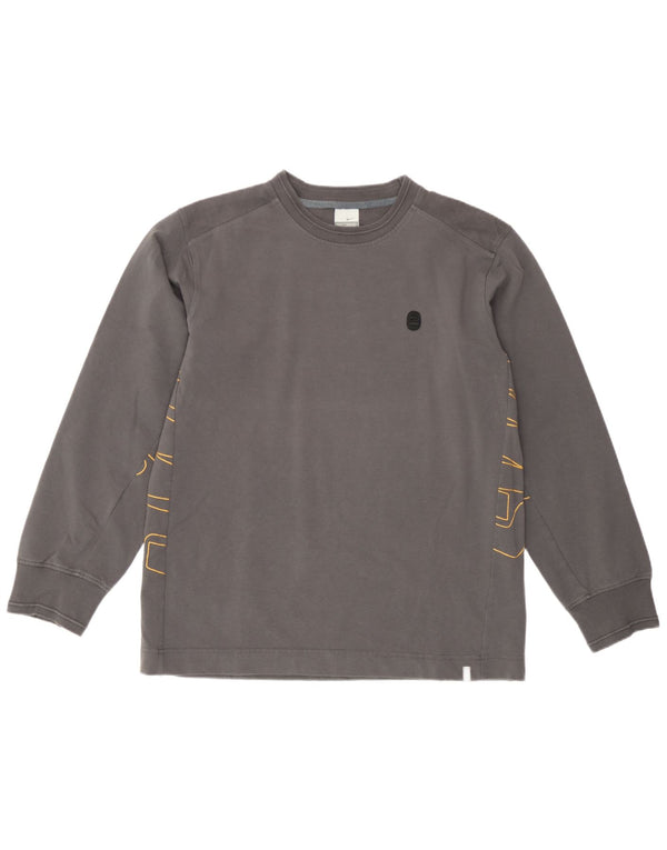 Nike - Sudadera gráfica para hombre, talla 42/44, algodón gris grande