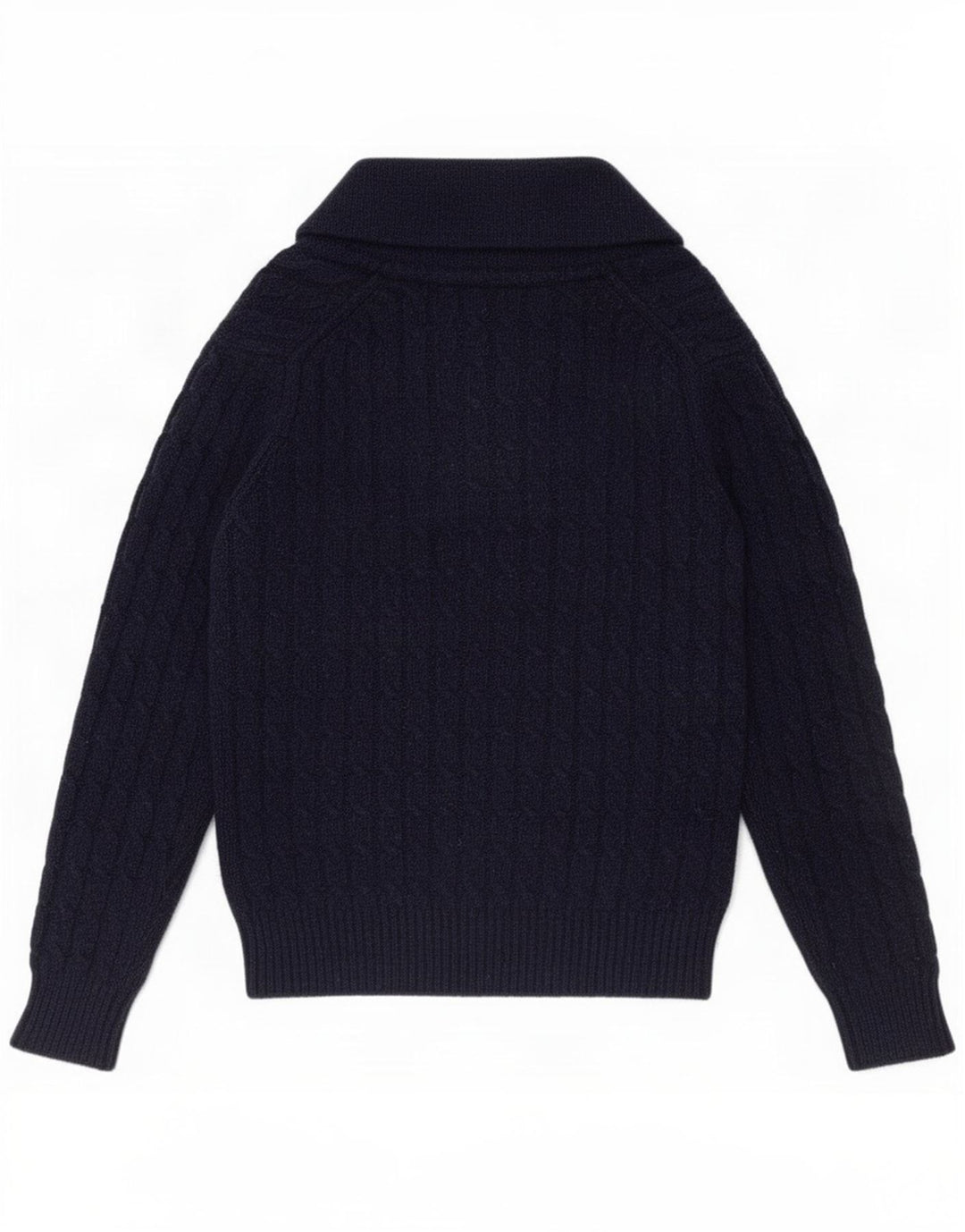 Lyle & Scott Jersey tipo jersey con cuello chal para hombre de lana azul marino medio