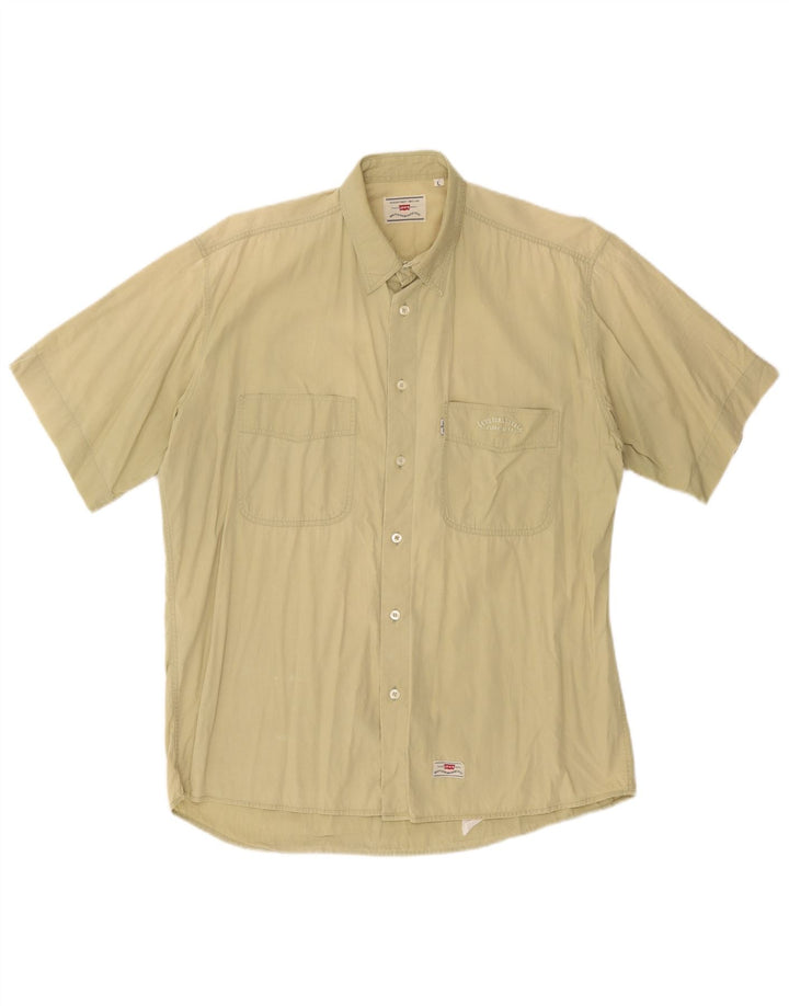 Levi's Camisa De Manga Corta Para Hombre Verde Grande