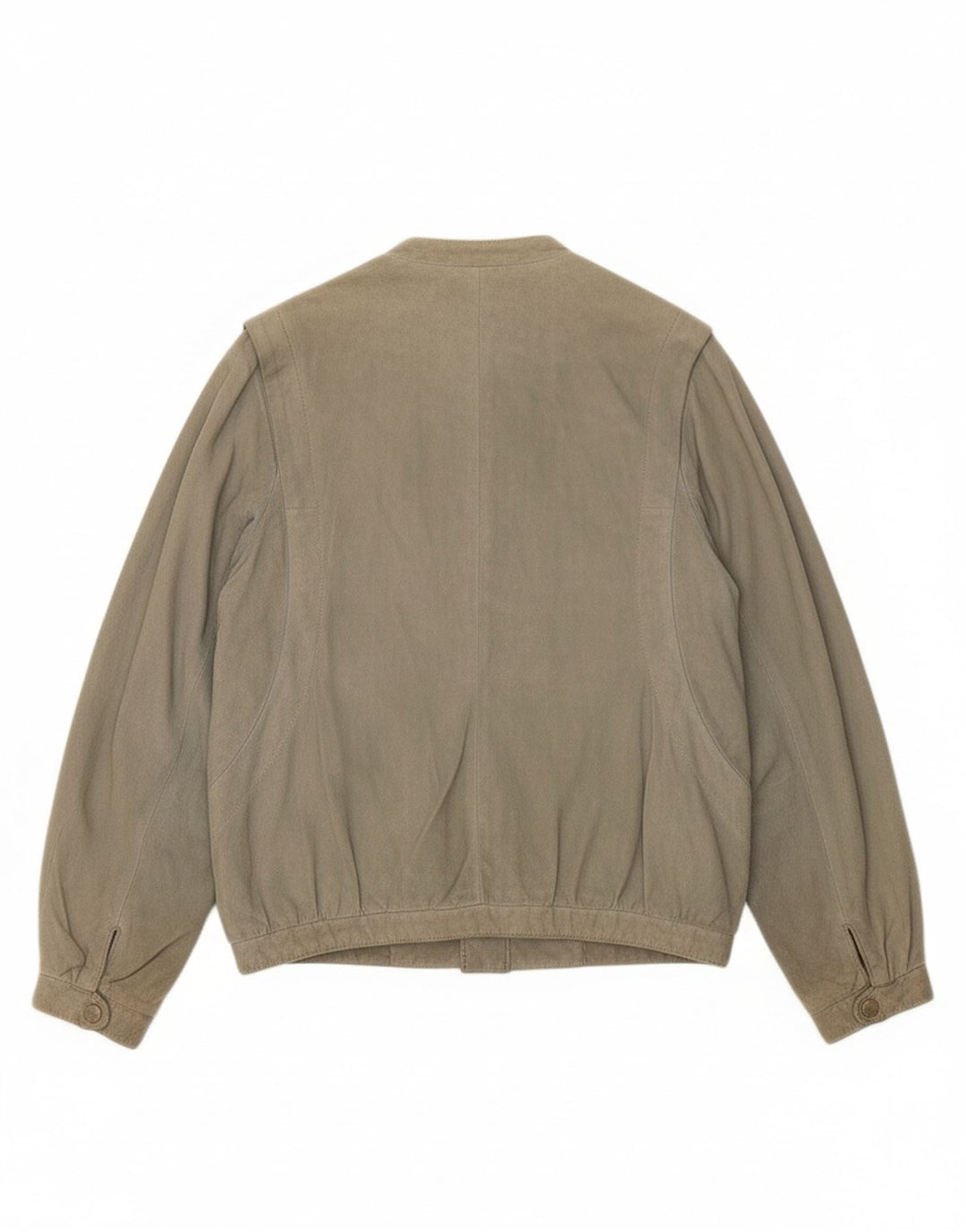 VINTAGE Womens Suede Jacket IT 44 Medium Green Leather