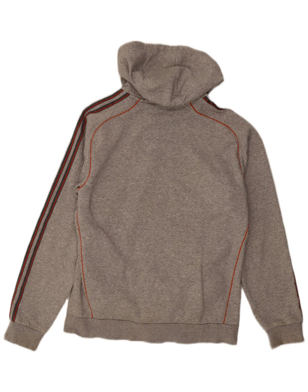 Adidas Hombre Sudadera Con Capucha Jumper Gris Medio Algodón
