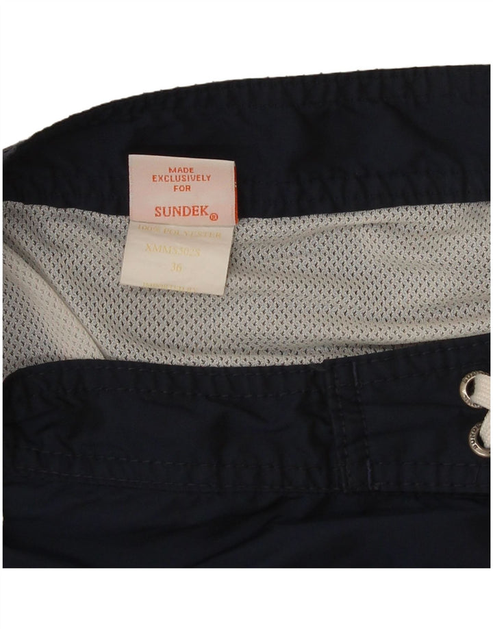 Sundek Bañador para hombre, talla grande, poliéster a rayas azul marino