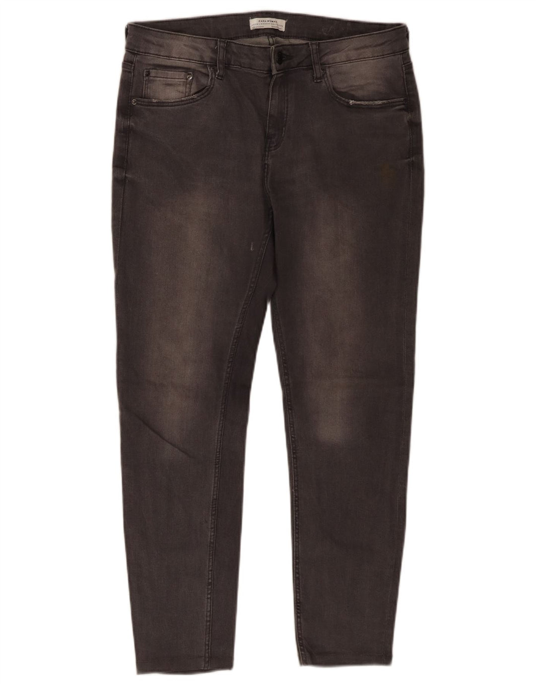 Zara Jeans Cortos Mujer EU 40 Mediano W30 L25 Algodón Gris