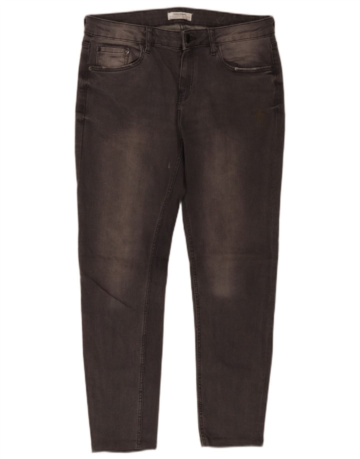 Zara Jeans Cortos Mujer EU 40 Mediano W30 L25 Algodón Gris