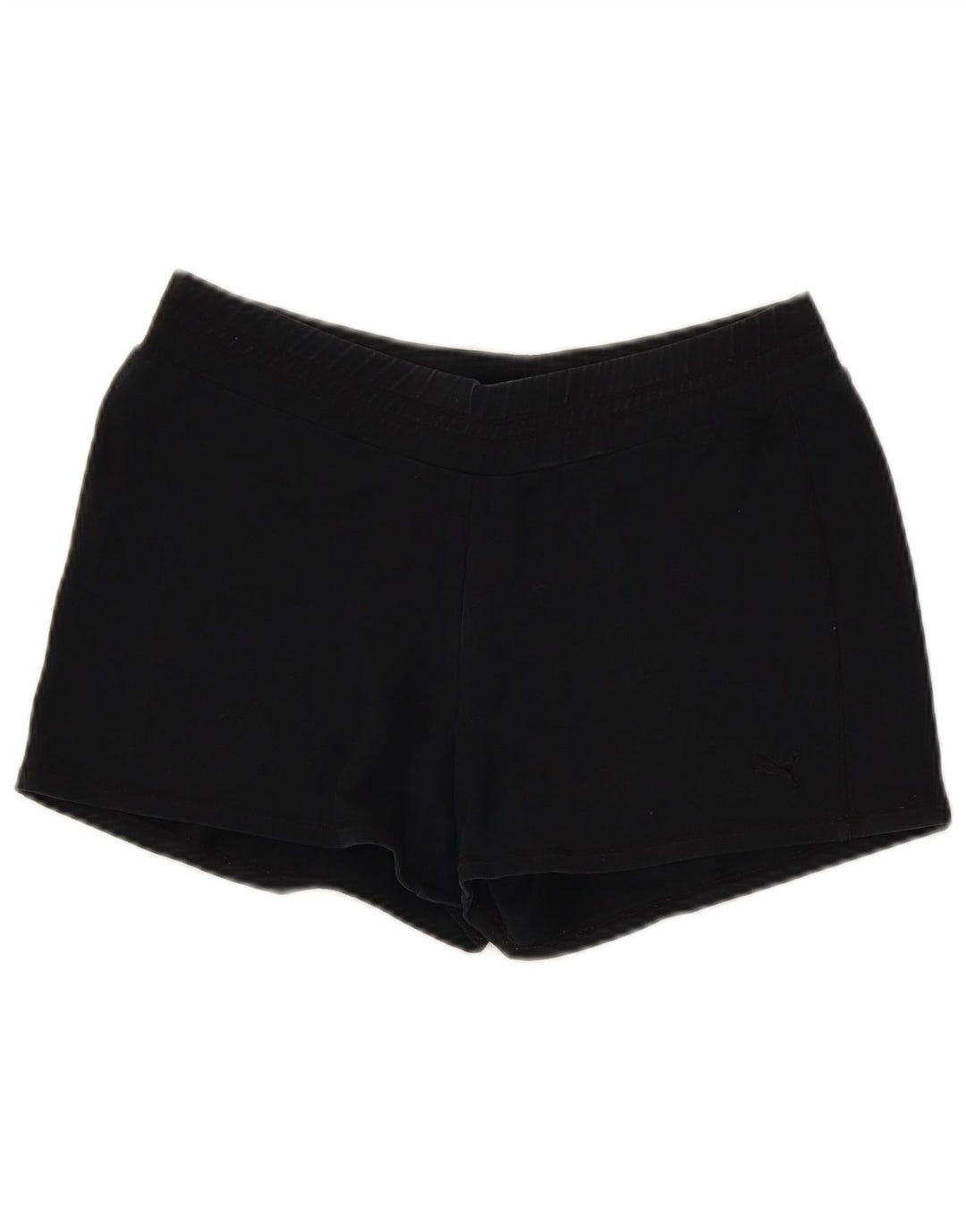Puma - Pantalones cortos deportivos para mujer, talla 40, algodón negro mediano