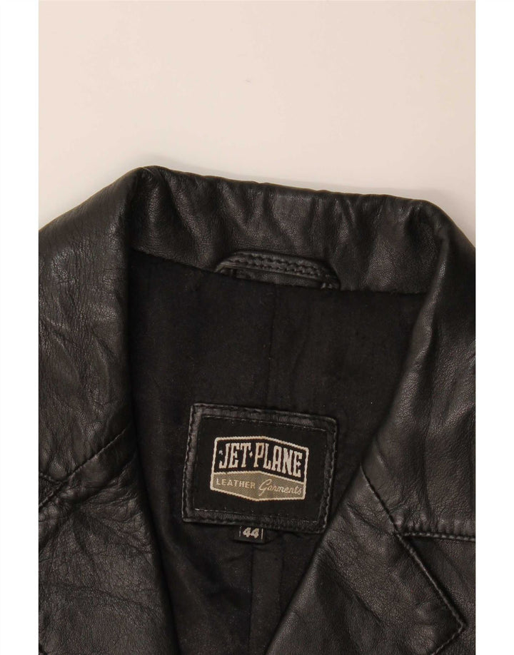 Jet Plane Chaqueta de cuero para mujer IT 44 Medium Black