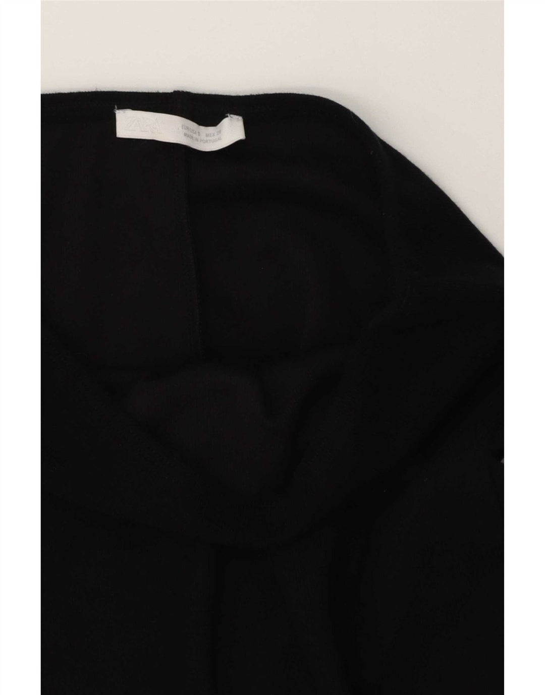 Zara Mujer Falda Midi Pequeña W28 Negro