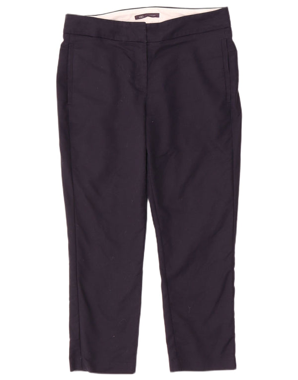 Marks & Spencer Pantalones cortos ajustados para mujer UK 12 Medium W32 L25 Azul marino