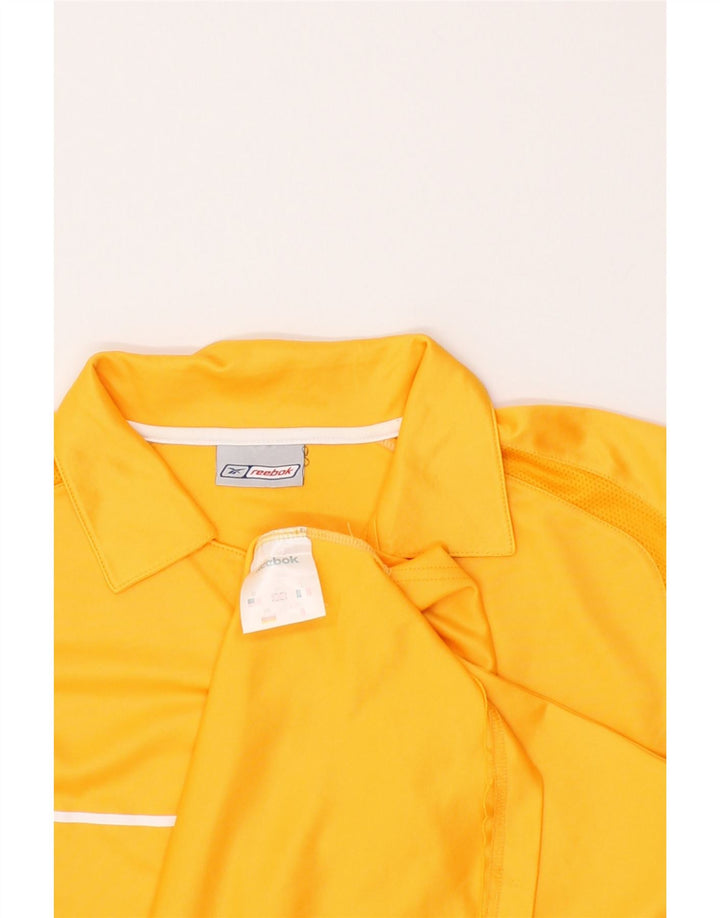 REEBOK Mens Polo Shirt Medium Yellow Vintage Reebok and Second-Hand Reebok from Messina Hembry 