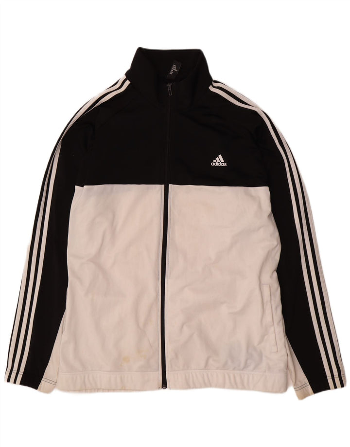 Adidas - Chaqueta de chándal para hombre, talla 2XL, color blanco, poliéster