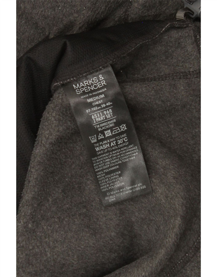 Marks & Spencer Chaqueta polar para hombre UK 38 Poliamida gris medio
