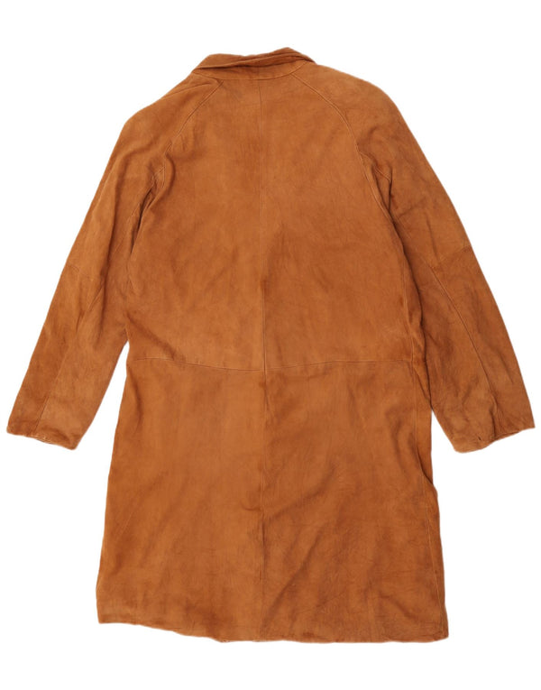 Abrigo vintage de ante para mujer IT 48 XL Marrón
