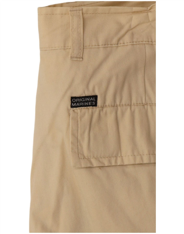 VINTAGE Pantalones cortos cargo para mujer W34 Algodón beige grande