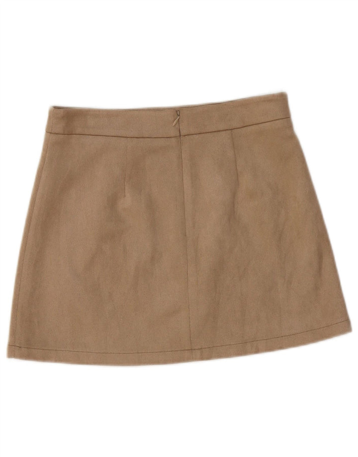 Les Copains Minifalda de cintura baja para mujer IT 40 Small W30 Poliéster beige