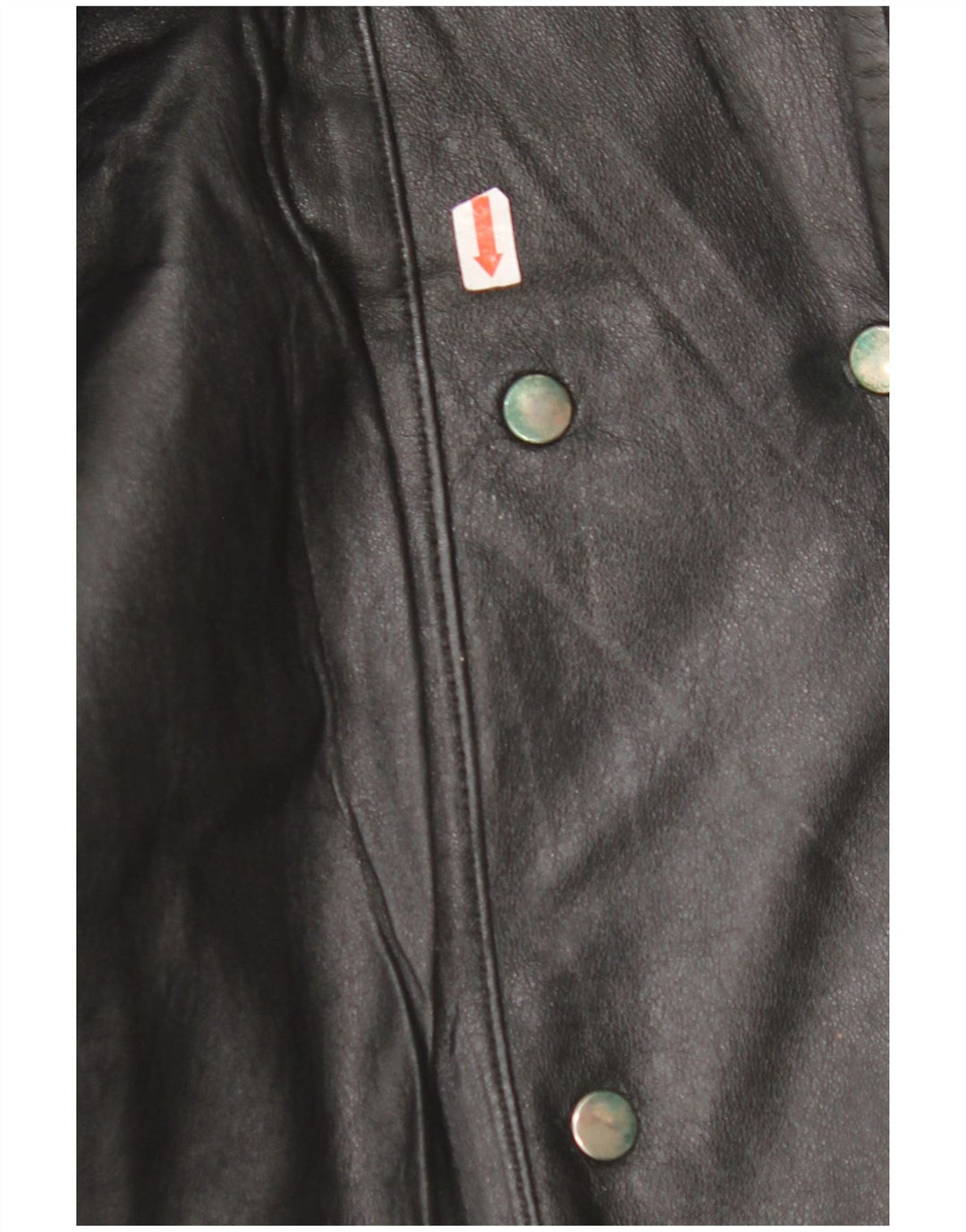 VINTAGE Chaqueta de cuero de gran tamaño para mujer EU 42 Cuero negro grande