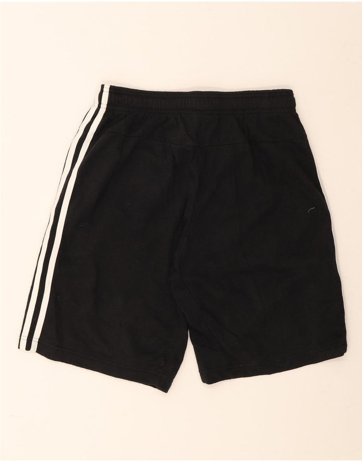 Adidas - Pantalones cortos deportivos para hombre, algodón negro mediano
