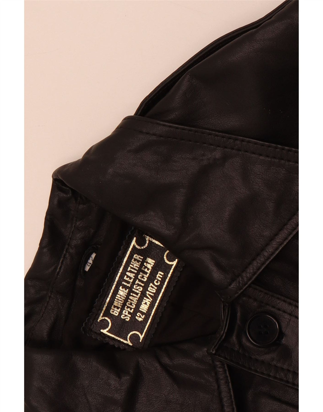 Chaqueta de cuero vintage para mujer IT 42 Cuero negro medio