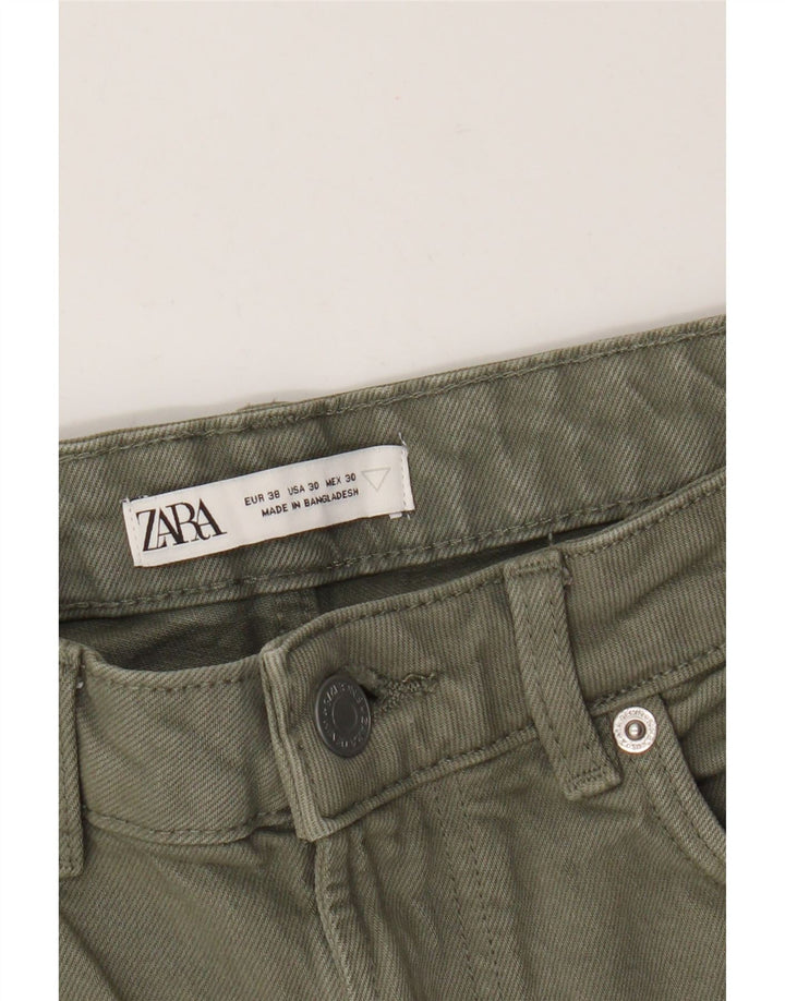 Zara Mens Shorts De Mezclilla EU 38 Small W30 Verde
