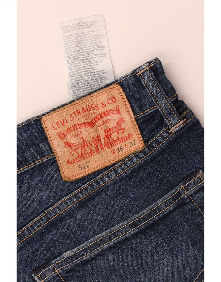 Levi's Hombre 511 Slim Jeans W36 L28 Algodón Azul