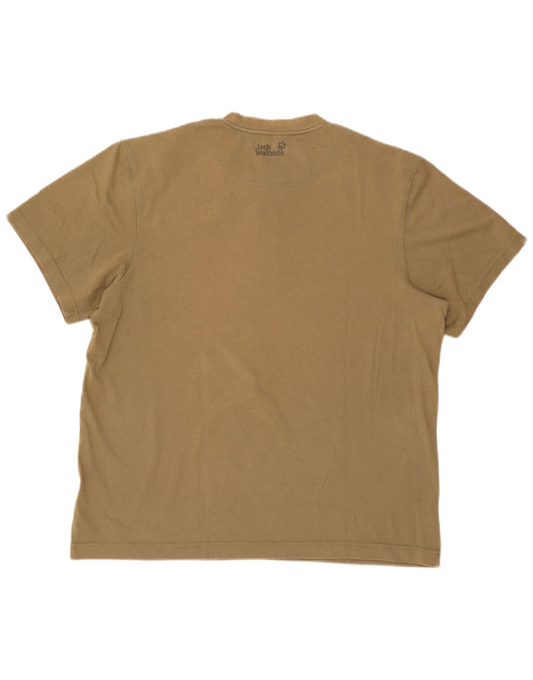 Jack Wolfskin Camiseta Hombre Top UK 46/48 2XL Caqui Algodón
