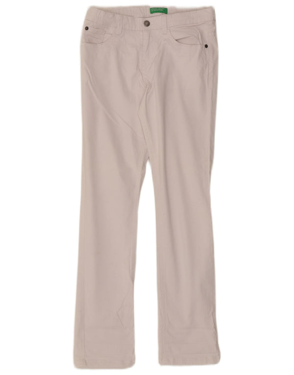 Benetton Vaqueros Slim para Niña 11-12 Años 2XL W28 L29 Blanco Algodón