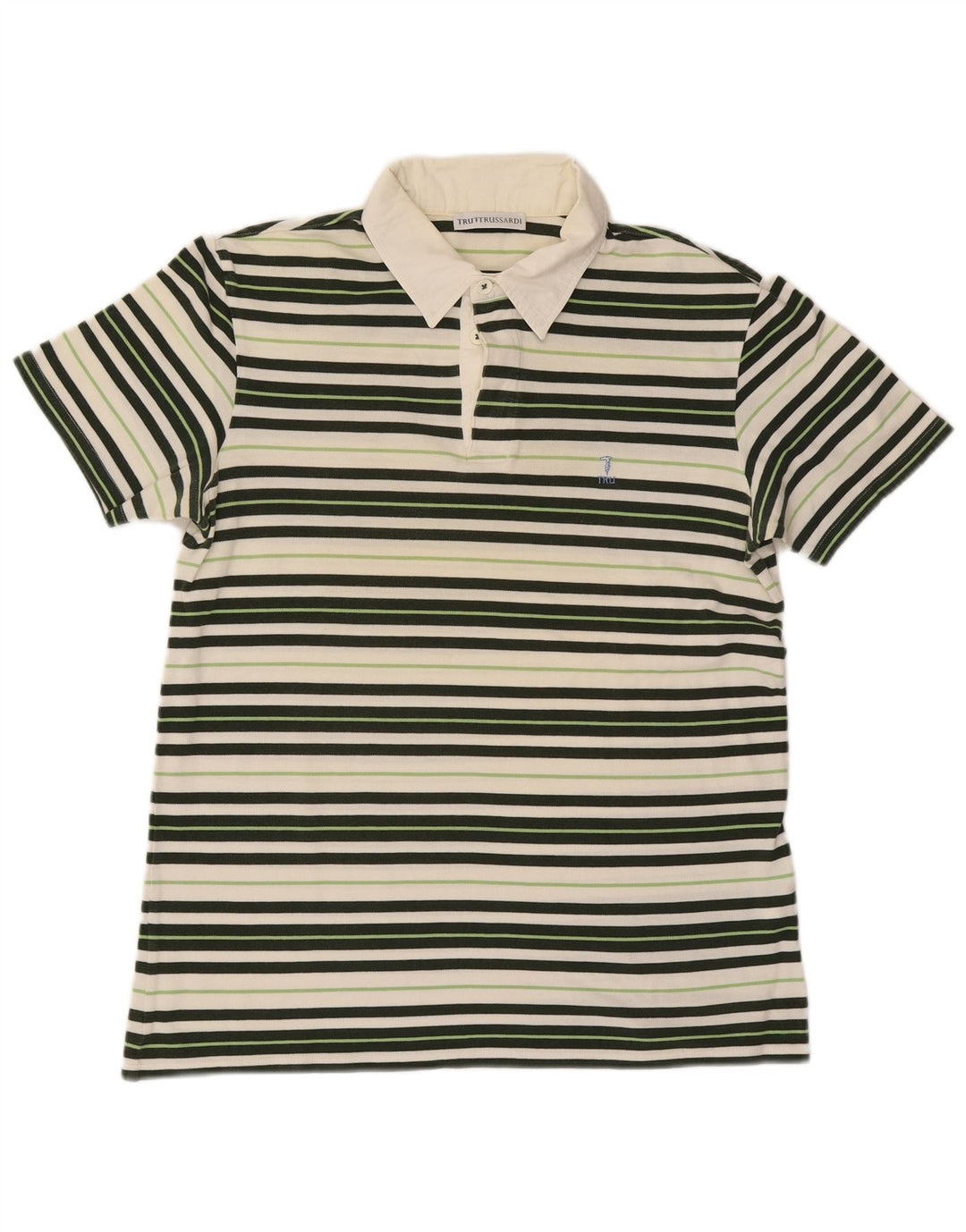Polo Trussardi Hombre De Algodón Rayas Mediano Multicolor