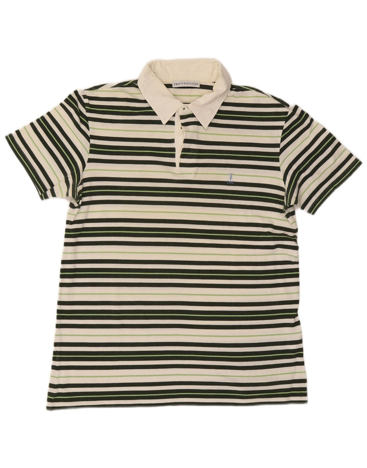 Polo Trussardi Hombre De Algodón Rayas Mediano Multicolor