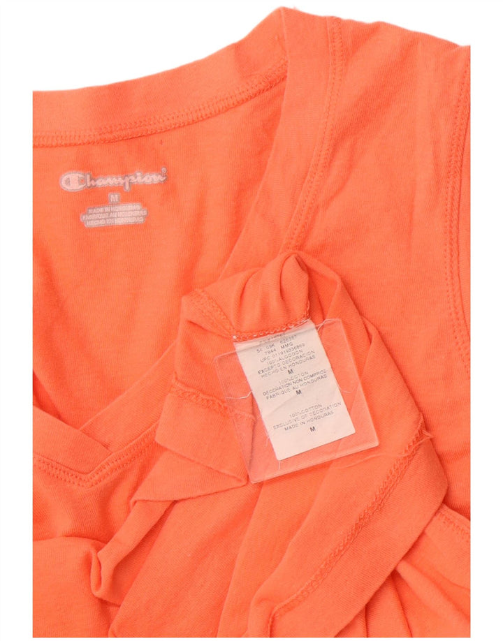 CHAMPION Camiseta sin mangas para mujer UK 14 Algodón naranja mediano
