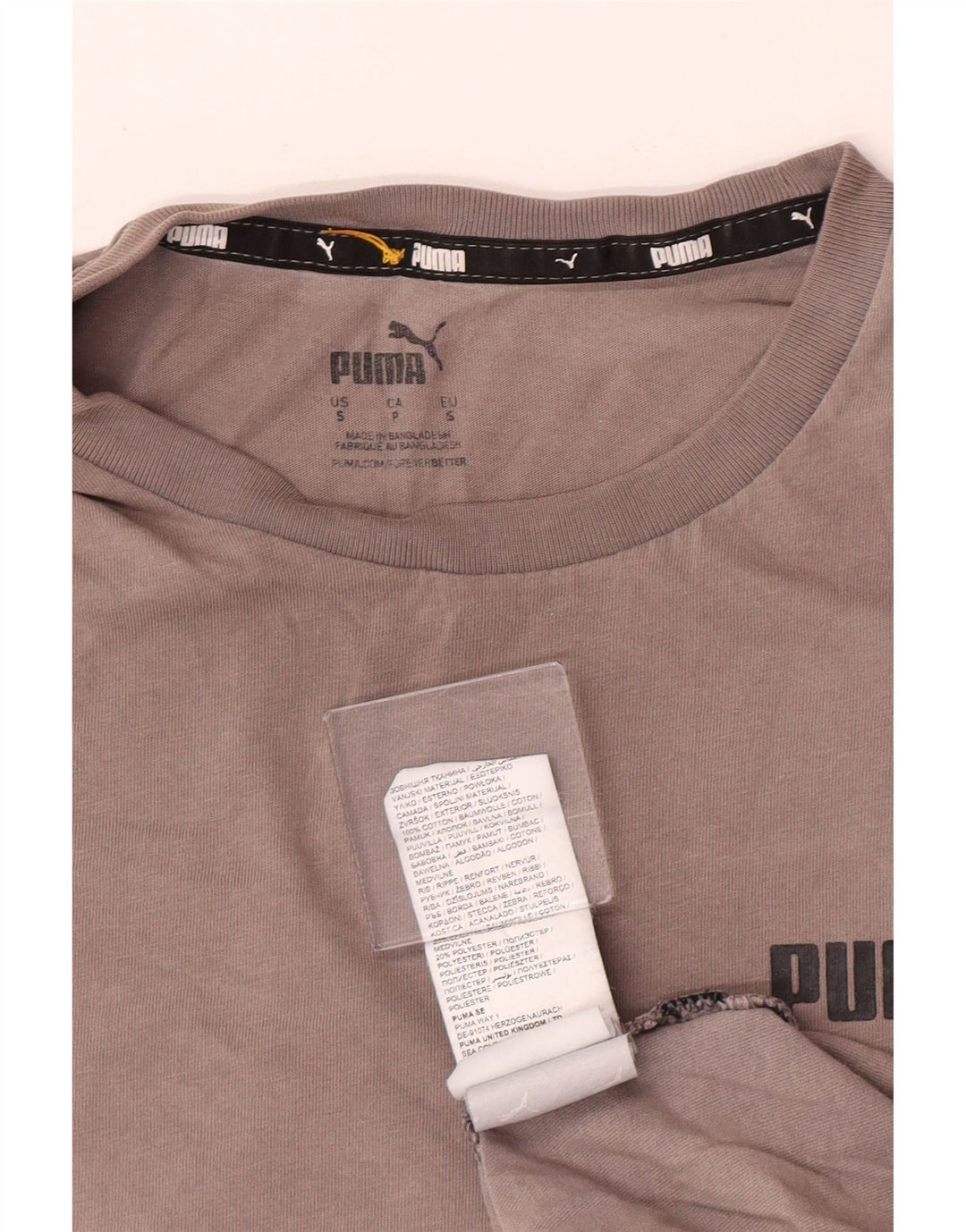 Camiseta Puma Hombre Top Small Gris Algodón