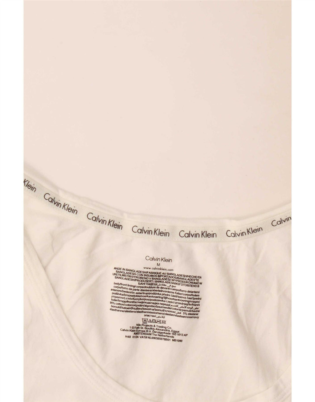 Calvin Klein Hombre Chaleco Top Medio Algodón Blanco
