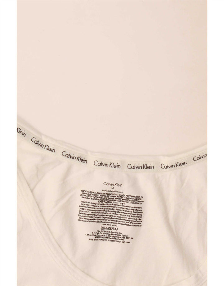 Calvin Klein Hombre Chaleco Top Medio Algodón Blanco