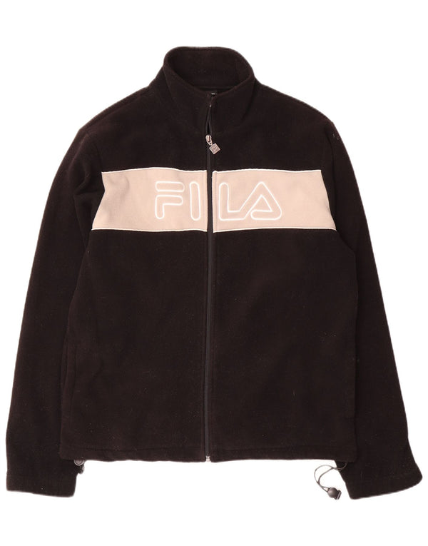 Fila Chaqueta polar gráfica para hombre UK 38 Medium Black Colourblock