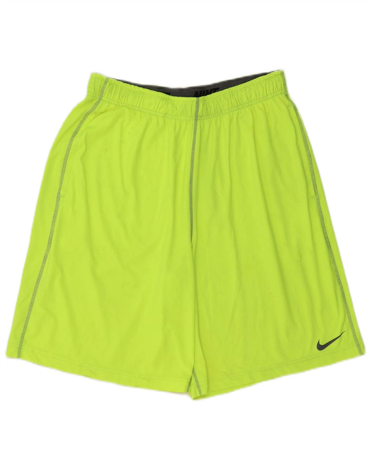Nike - Pantalones cortos deportivos Dri Fit para hombre, poliéster verde grande