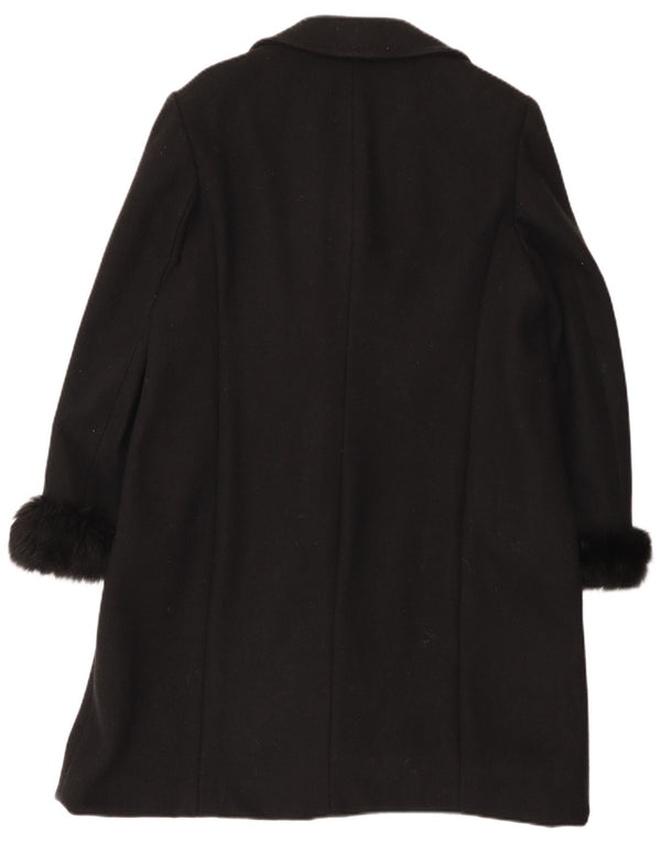 Giole Mujer Abrigo De Doble Botonadura UK 44 Mediano Negro