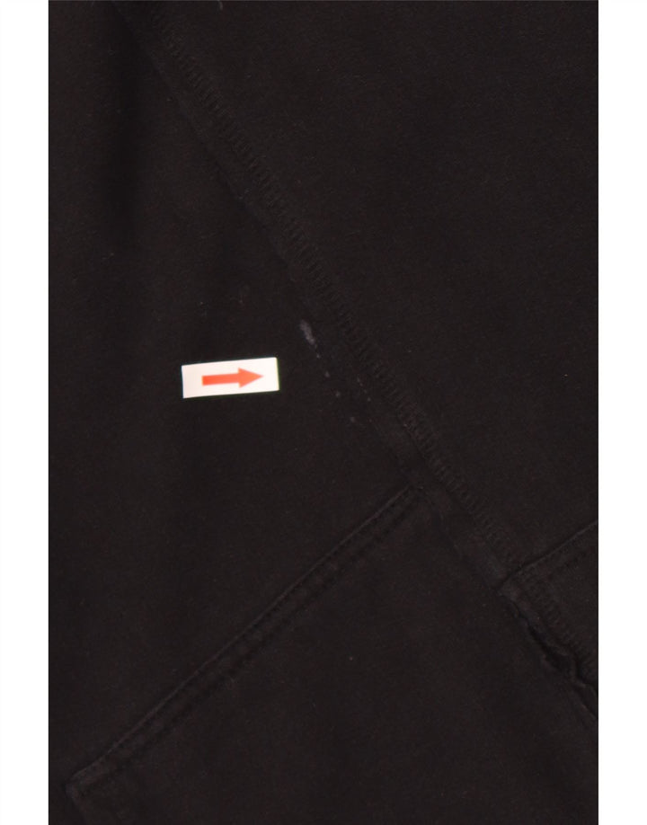 Zara Hombre Sudadera Con Capucha Jersey Grande Negro Algodón